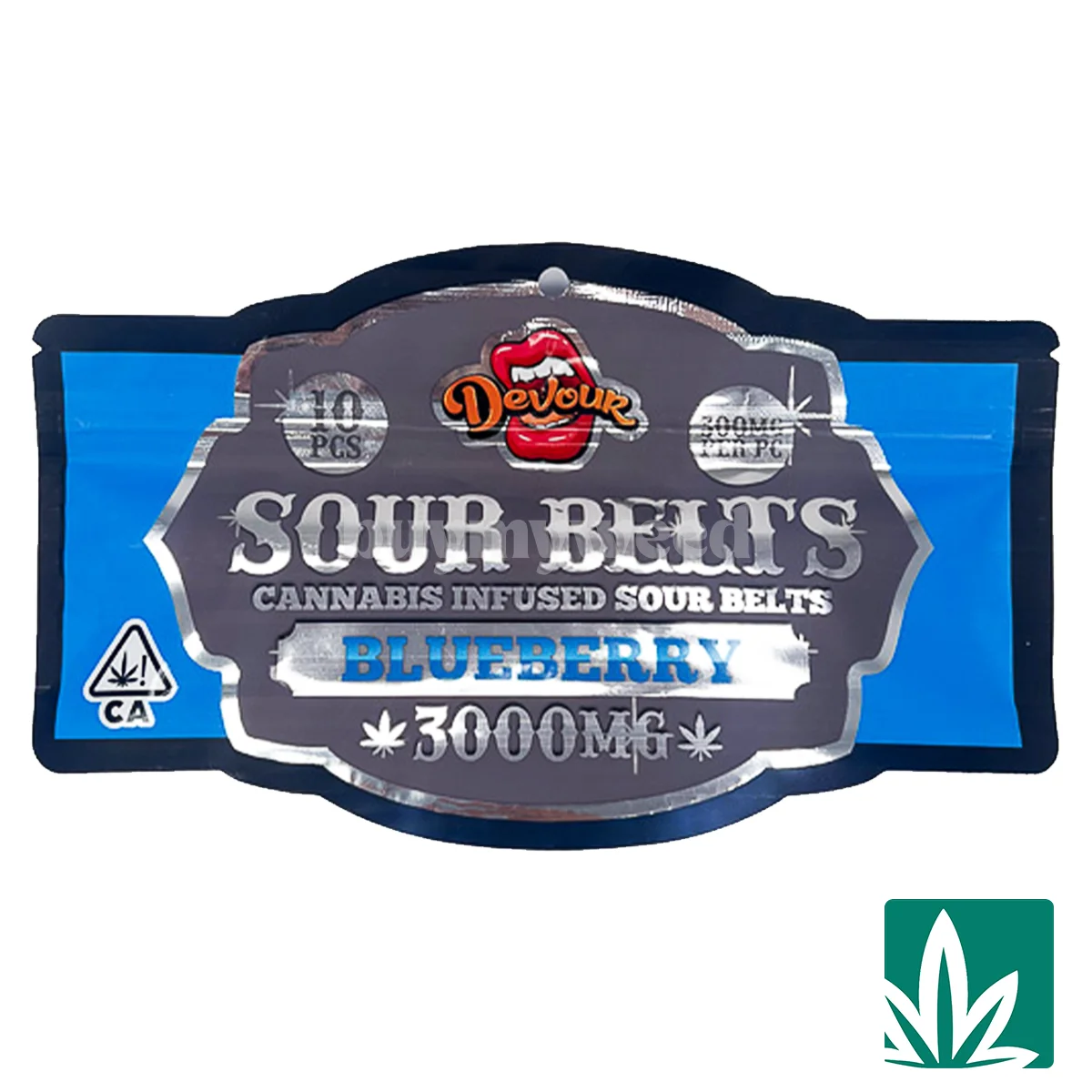 Devour-Sour-Belts-Blueberry Devour Sour Belts (3000mg) – Blueberry - Image 1