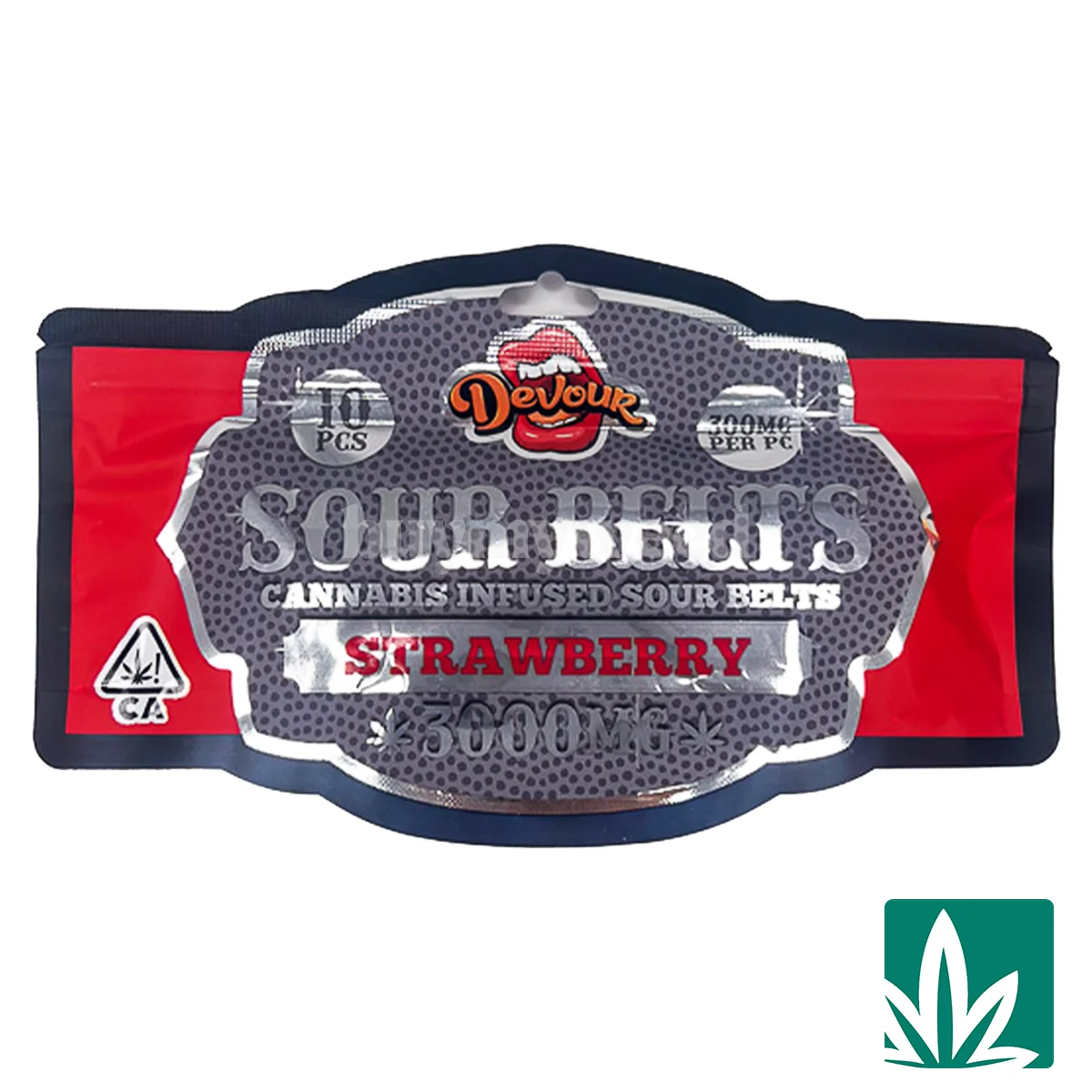 Devour-Sour-Belts-Strawberry Devour Sour Belts (3000mg) – Strawberry - Image 1