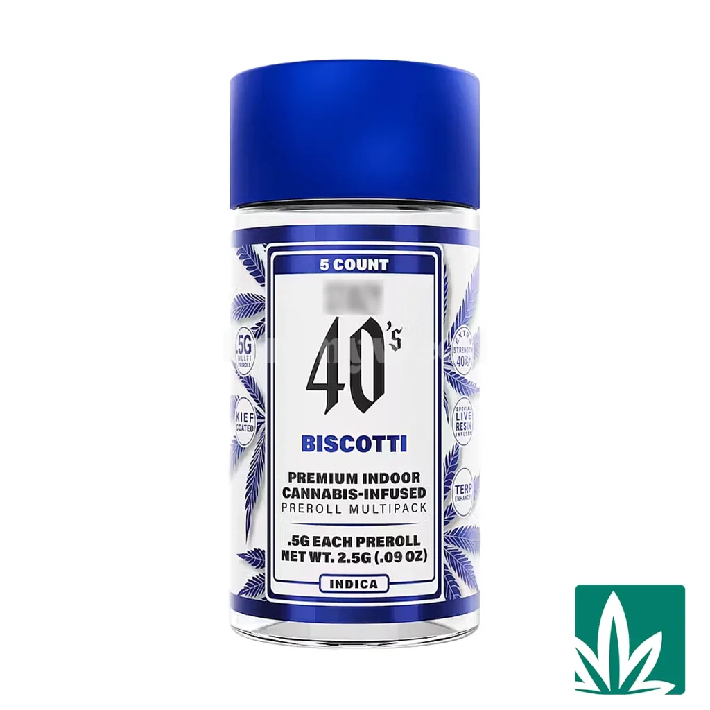 Stiiizy-40s-Biscotti-1024x1024 STZY 40’s Pre roll Joints (2.5g) – Biscotti - Image 1