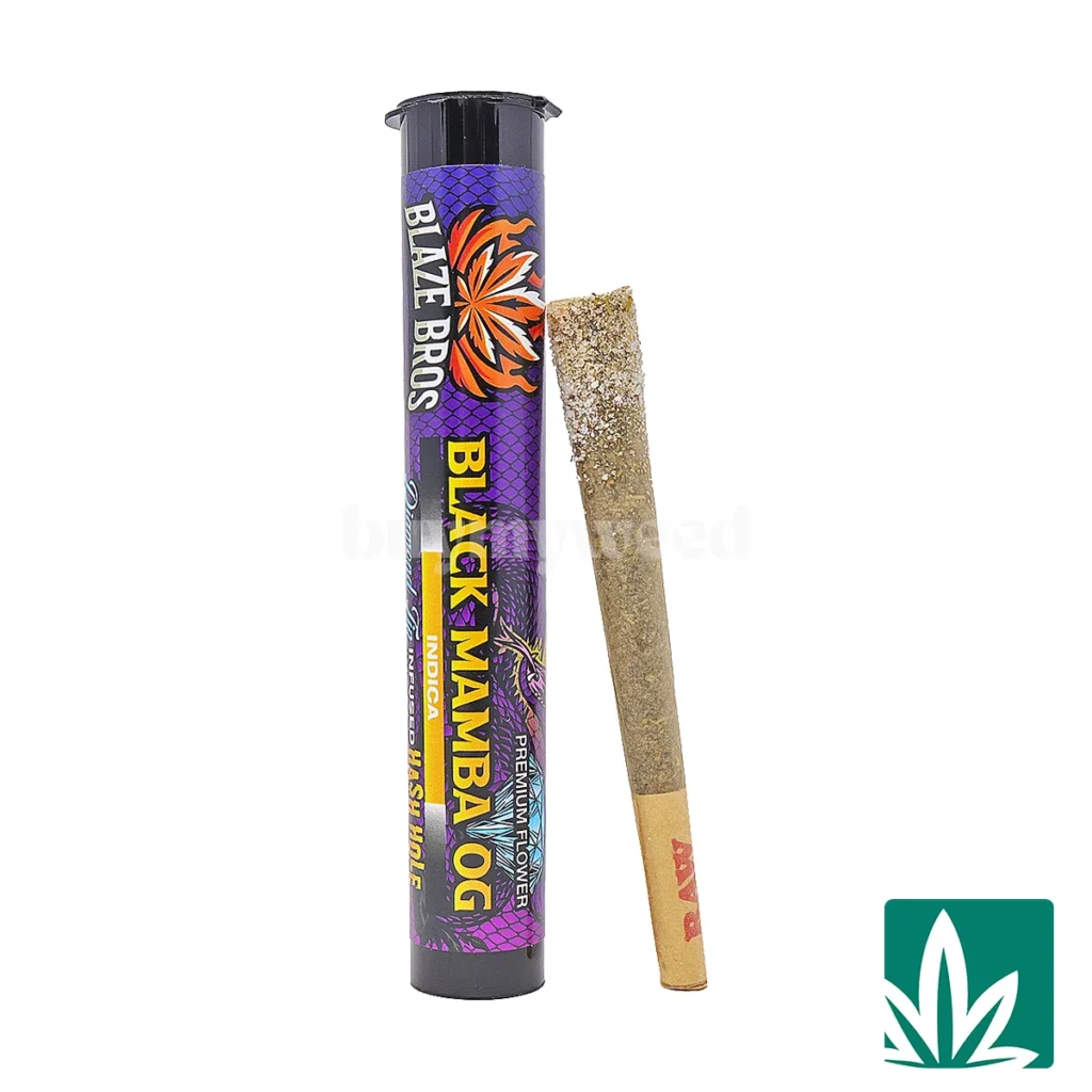 blazebros-blackmamb-1024x1024 Blaze Bros – Diamond Tip Infused Hash Hole (2g) – Black Mamba OG - Image 1