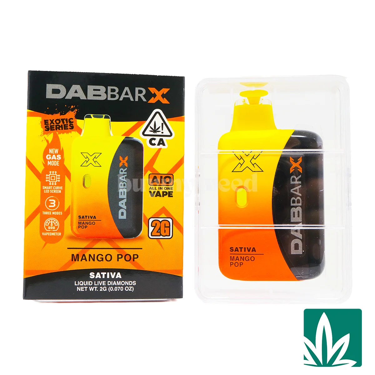 dabbar2g-MANGO Dab Bar X AIO (2g) – Mango Pop - Image 1