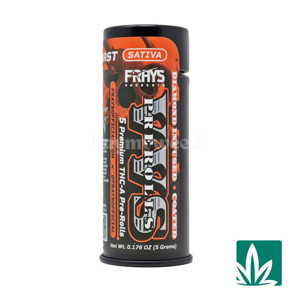 frays5g-nectarine-1024x1024 Frays Diamond Infused Pre Rolls (5g) – Nectarine Burst - Image 1